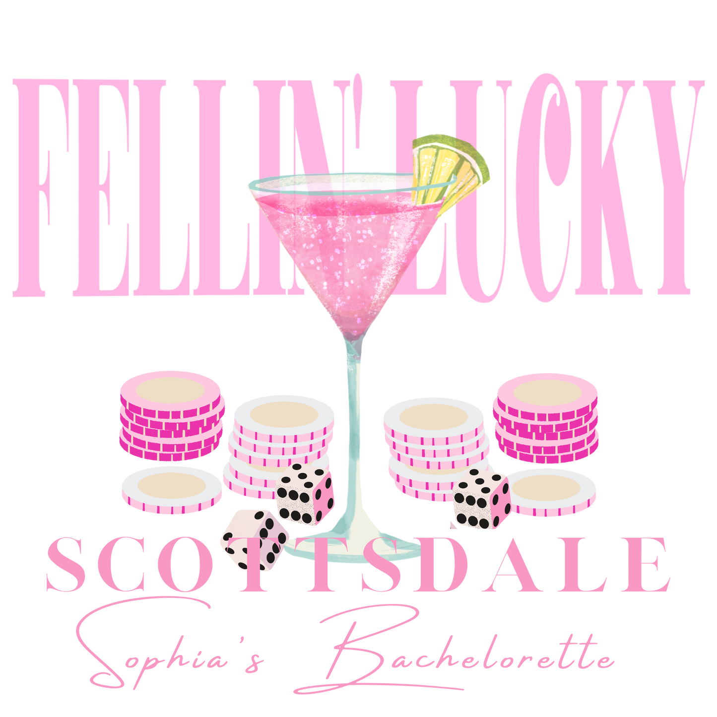 Feeling Lucky (Pink) Bachelorette OhhSoSocial