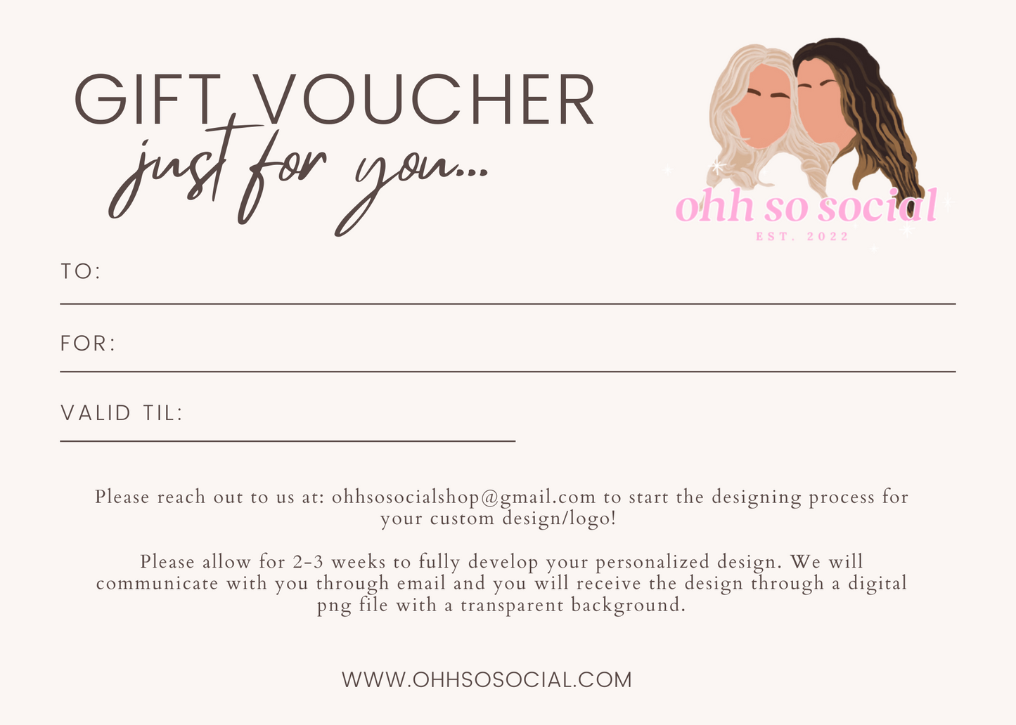 OhhSoSocial Gift Card OhhSoSocial