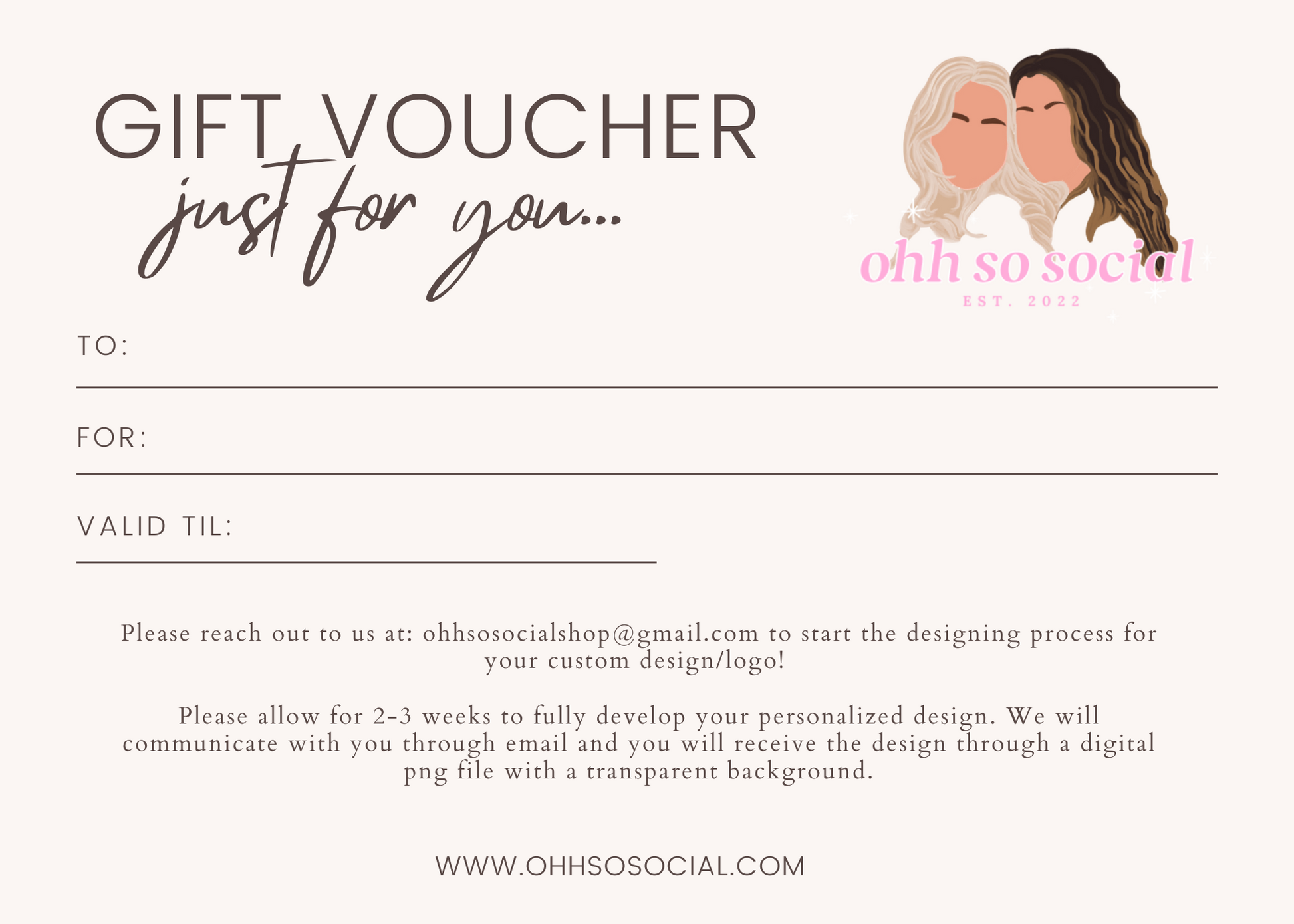 OhhSoSocial Gift Card OhhSoSocial